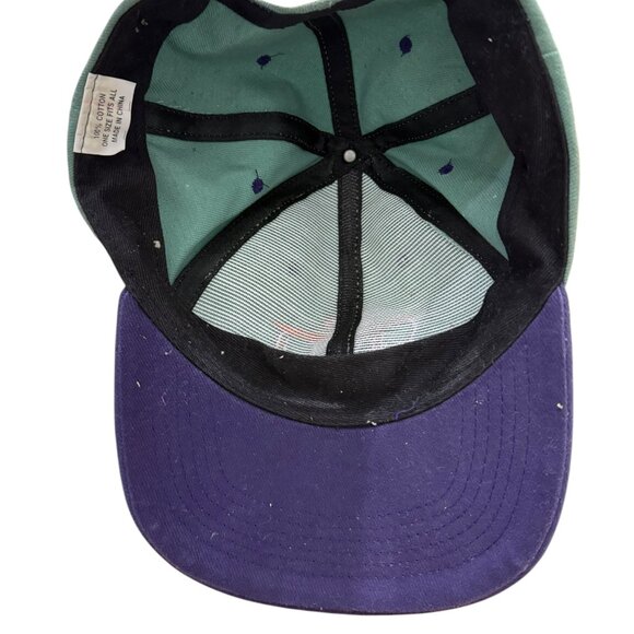 Vintage Santa Anita Randicap snap back baseball cap purple/teal cotton 1990s - Picture 5 of 5